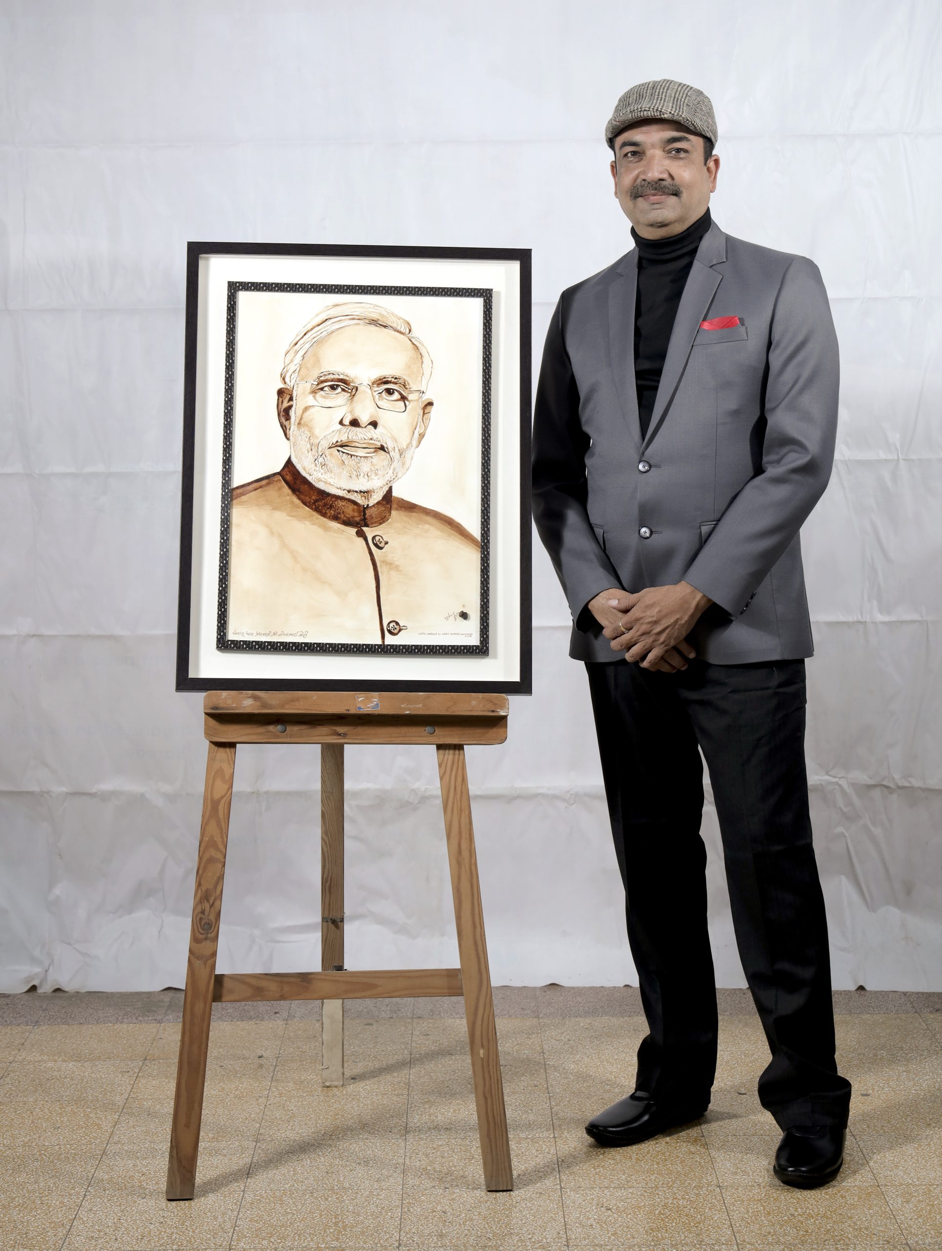 1a. artist with portrait of pm modi