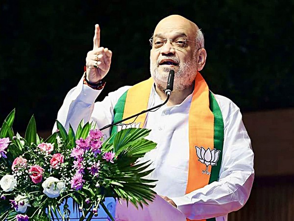 amit shah addresses the gathering at the bjp workers meeting