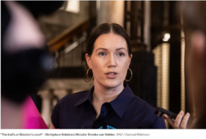 Van Velden rebuffs NZ First’s ’11th-hour politicking’ on health and safety overhaul