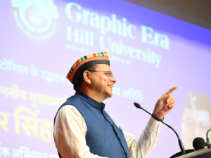Uttarakhand CM Dhami inaugurates Academic Block, Auditorium at Graphic Era Hill University in Bhimtal