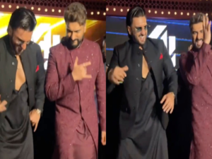 Ranveer Singh, Arjun Kapoor groove to ‘Tune Maari Entriyaan’ at Anshula Kapoor’s reception bash